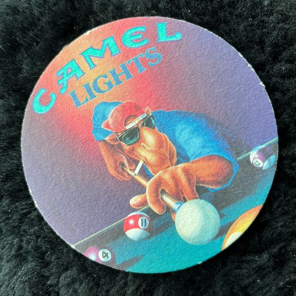 VTG Vintage Joe Camel Camel Lights Pool Table Disposable Beverage Coasters Lot